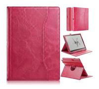 Yiernuo Custodia per Boox Note Air5 C 10.3 pollici 2025 più recente ePaper Reader Note Air 4 C/Note Air 3 C (2024/2023) tablet, può ruotare, custodia protettiva, rosso rosa