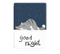 Yiernuo Custodia per Pocketbook Verse PB629 /Verse Pro PB634 6 Pollici e-Book Reader,Ultra Sottile Cover con Auto Sveglia/Sonno,Gatto pigro