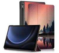 Yiernuo Custodia per Samsung Galaxy Tab S9 FE 10.9 Pollici/Tab S9 11 Pollici 2023 SM-X710/X716B/X718U/ X510/X516B Tablet,Ultra Sottile Cover con Funzione Supporto e Auto Sveglia/Sonno,Crepuscolo