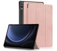 Yiernuo Custodia per Samsung Galaxy Tab S9 FE+/Tab S9 FE Plus/Tab S9 Plus 12,4 Pollici SM-X610/X616 X810/X816B/X818U Tablet,Ultra Sottile Cover con Funzione Supporto e Auto Sveglia/Sonno,Oro rosa