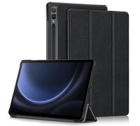 Yiernuo Custodia per Samsung Galaxy Tab S9 FE+/Tab S9 FE Plus/Tab S9 Plus 12,4 Pollici SM-X610/X616 X810/X816B/X818U Tablet,Ultra Sottile Cover con Funzione Supporto e Auto Sveglia/Sonno,Nero