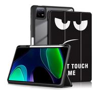 Yiernuo Custodia per Xiaomi Mi Pad 6/Mi Pad 6 Pro 11 Pollici Tablet,Traslucido Cover con Funzione Supporto e Auto Sveglia/Sonno,Don't Touch