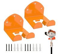 Yieson 2 Pezzi Porta Decespugliatore da Muro, Supporto per Decespugliatore da Muro con Viti, Facile da Installare, per Tosaerba, Decespugliatori da Garage, Ganci per Attrezzi da Giardino (Arancione)