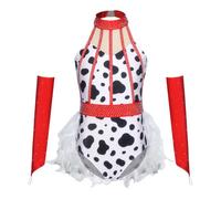 Yiesvsov Bambine E Bambini Costume Samba Il Carnevale Bodysuit Spettacoli Jazz E Coreografie Latino Ritmo Bianco e nero 5-6 anni