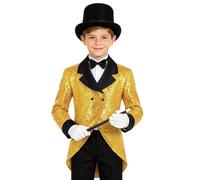 Yiesvsov Completo Abbigliamento Festa Bambini Giacca Smoking Giacca Abito Scintillante Neonato Smoking Abito Completini E Coordinati Bimbo Oro 5-6 Anni