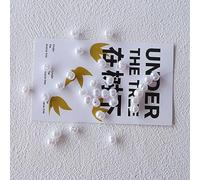 YIEUR 200 Perline Bianche Con Glitter, 6 mm, Piccole per Fai Da Te, Sciolte Con Foro, Mini Acriliche Economiche per Creazione Gioielli (Rotonde)