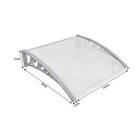 YIFAA Pensilina Modulabile Tettoia, Tenda Porta (100x100cm) Bianca
