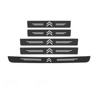 YIFANFENGSHUN 5 Pezzi Adesivo per Battitacco in Fibra di Carbonio per Citroen C1 C2 C3/C3 Aircross/Picasso/XR/C4 Cactus/Jumpy, Protezione Porta Soglia Sticker Pellicola di Protezione della Vernice