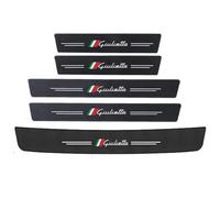 YIFANFENGSHUN 5 Pezzi Fibra di Carbonio Battitacco per Auto per Alfa Romeo Stelvio Q4 2017-2022, Anti Usura Soglia AntiGraffio Benvenuto Pedaliera Styling Accessori