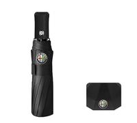 YIFANFENGSHUN Auto Ombrello Pieghevole per Alfa Romeo Giulia Quadrifoglio 2017-2023 2024, Ombrello Compatto Pieghevole da Viaggio Anti-UV Viaggio Ombrelli Accessorio Impermeabile Antivento