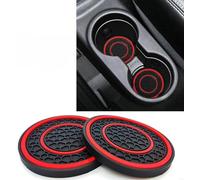YIFANFENGSUN 2 Pezzi Sottobicchieri da Auto per Honda Element I 2008-2011, Auto Sottobicchiere Sottobicchiere Antiscivolo Coaster Sottobicchieri Accessori per Auto,Red