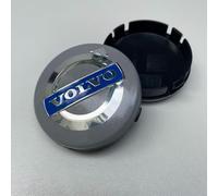 YIFANFENGSUN 4 Pezzi Coprimozzo Centrale per Volvo V60 I 2010-2015 64mm, Tappi Mozzo Centrale Cerchioni Copertura Antipolvere Auto Emblema Coprimozzo Ruota,E