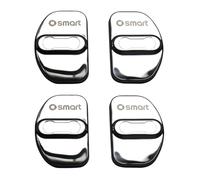 YIFANFENGSUN 4 Pezzi Protezione per Serratura Portiera Auto per Smart Fortwo II Coupe (C451) 2007-2015, Protection Latch Covers Antiruggine Antifurto Serrature Porte Accessori Auto,Silver