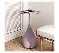 YIFEI2013-SHOP Tavolino da caffè Sofà Nordico Tavolino Piccolo tavolino Rotondo Mini Moderno Soggiorno Mobile Salotto Alto Tavolo Angolo Piccolo tavolino da caffè Tavolino da Salotto (Color : Purple)