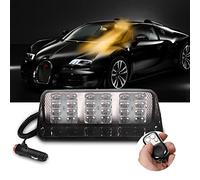 Yifengshun 24 LED Luce Di Emergenza Stroboscopica Ambra Con Telecomando Beacon LED Flash Con Ventosa 12V Adatto Per Auto Camion SUV Interni Tetto/Cruscotto/Parabrezza
