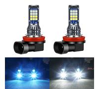 Yifengshun 2X Bombillas H8/H11 blanco&azul hielo 12V con 24SMD 3030 Chips H8 bombillas led antiniebla de coche para luces antiniebla delanteras Luces de circulación diurna DRL