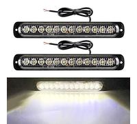 yifengshun 2x12LED Luci Led auto 12-24V Luci Stroboscopiche Emergenza per Auto Camion per veicoli da costruzione Furgone(bianca)