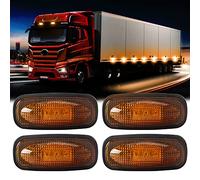 yifengshun 4pcs 3LED Luci Di Posizione Laterali Ambra/Giallo 12-24V Super Bright Impermeabile Luce Per Rimorchio Applicabile Per Camion Camper Truck RV Boat Anteriore Posteriore Luci Di Ingombro