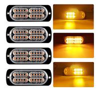 yifengshun 4X 20LED Ambra Luci Led auto 12-24V Luci Stroboscopiche Emergenza per Auto Camion per veicoli da costruzione Furgone