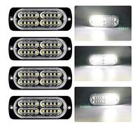 yifengshun 4X 20LED Bianco Luci Led auto 12-24V Luci Stroboscopiche Emergenza per Auto Camion per veicoli da costruzione Furgone