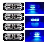 yifengshun 4X 20LED Lampeggiante Blu Luci Led auto 12-24V Luci Stroboscopiche Emergenza per Auto Camion per veicoli da costruzione Furgone