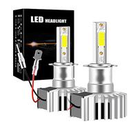 yifengshun Lampadina H3 LED, 60 W, per auto e moto, 6500 K, estremamente luminosa COB chips di conversione lampadina lontano/vicino fascio LED, 2 lampadine