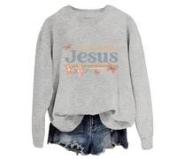 Yifinomi Felpa con cappuccio con scritta "It's All About Jesus Christian Jesus" It's All About Jesus Shirt per donne e uomini, Grigio, XL