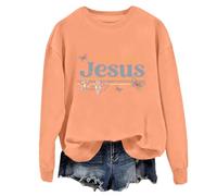 Yifinomi Felpa con cappuccio con scritta "It's All About Jesus Christian Jesus" It's All About Jesus Shirt per donne e uomini, Arancione, S