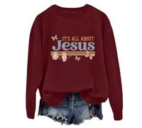 Yifinomi Felpa con cappuccio con scritta "It's All About Jesus Christian Jesus" It's All About Jesus Shirt per donne e uomini, Porpora, L
