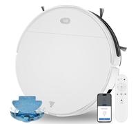 Yigars Robot Aspirapolvere Lavapavimenti 2in1 3000Pa Robot Aspirapolvere 7,8cm Ultra Sottile App/Alexa Ideale per Peli di Animali/Tappet-bianco-Bianco