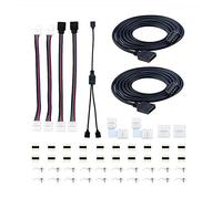 Yige Store, kit di connettori L-ED 5050 a 4 pin, 10 mm, senza saldatura, RGB .L-ED, kit di connettori L-ED