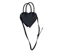 YIGEBAG Borsa a mano da donna, borsa a tracolla con cuore, borsa a tracolla da donna, in pelle, piccola borsa a mano, Nero , 23CM*17CM*8CM