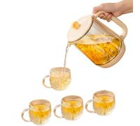 YIGECHENXIN 1.8L, Bollitore Elettrico in Vetro Piccolo Multifunzionale da 1000W 220V Teiera salutare con Fiori, Dotato di 18 Menu Intelligenti e Timer per Chi AMA Il tè