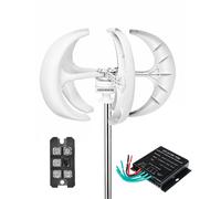 YIGECHENXIN 220v, Kit generatore Eolico a Forma di Lanterna con 5 Pale 12V 24V 48V 1200W-3600W, Mulino a Vento da Tetto a Basso Rumore con Controller per Barche e Giardini