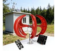 YIGECHENXIN 24v, Generatore Eolico a Lanterna Verticale 4500W 12V/24V/48V/220V Turbina Eolica Portatile con Controller Adatta per Barche, Capanni o Monitoraggio