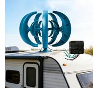 YIGECHENXIN 24v, Turbina Eolica Verticale Domestica da 9000W 12V 24V 48V 220V a Forma di Lanterna a Basso Rumore per Tetto con Mulino a Vento con Controller Ibrido MPPT per Cortile/Esterno