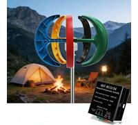 YIGECHENXIN 48v, Kit Generatore Eolico Verticale 4500W 220V-12V Kit Generatore Eolico Portatile con Controller Adatto per Sistemi di Generazione di Energia Eolica/Solare