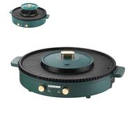 YIGECHENXIN Barbecue Hot Pot Forno Elettrico Integrato per Barbecue Domestico, Padella da Forno Interna, con Controllo della Temperatura a compartimenti, Facile da Pulire, Adatto per Grigliare