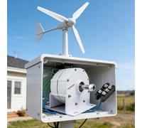 YIGECHENXIN Generatore a Magneti Permanenti 9000W a Basso RPM, Generatore a Magneti Permanenti Trifase Senza Ingranaggi per Turbina Eolica o Idrica con Controllore 12V-220V,220v