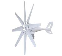 YIGECHENXIN Generatore Eolico Verticale 1000W 12V/24V con 8 Pale e Alternatore a Magnete Permanente, Avvio a Bassa velocità del Vento, Adatto per Montagne, Strade, Fattorie,24v