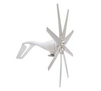 YIGECHENXIN Generatore Eolico Verticale da 2500W Turbina eolica 48V 24V 12V con Controller Mppt e generatore di energia eolica a Bassa velocità a 8 Pale per casa/Barca/Fattoria (Bianco),24v