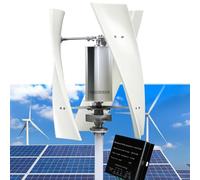 YIGECHENXIN Kit Generatore Eolico da Giardino da 6000 W, Generatori A Magneti Permanenti CA Trifase Portatili da 12 V 24 V 48 V con Controller A 3 Lame per Gazebo E Case per Barche (Bianco),12v
