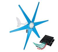 YIGECHENXIN Kit generatore Eolico Silenzioso da 1000W-5000W 220V, turbina eolica Domestica a Bassa velocità del Vento 12V 24V 48V con Controller, Adatta per aziende agricole e Navi,24V