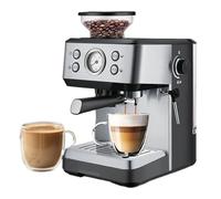 YIGECHENXIN Macchina a Cappuccino Professionale 220 V, Macchina da caffè a Polvere Automatica in Acciaio Inossidabile da 1,6 Litri con termometro visivo per Amanti del caffè