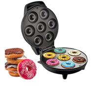 YIGECHENXIN Macchina per Fare Ciambelle Multifunzionale con 7 Fori, 1000W, Adatta per Colazione a Base di Dolci, Waffle, Dessert e Toast in Cucina.