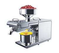 YIGECHENXIN Macchina per la spremitura dell'olio da Cucina Automatica a Temperatura Regolabile da 220 V, estrattore di Olio Industriale in Acciaio Inossidabile da 750 W con Filtro