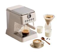 YIGECHENXIN Macchine da caffè in Acciaio Inossidabile aggiornato con Controllo a Temperatura a Temperatura 1300 W/a Doppia Tazza/Manuale/a Vapore a Bottoni/Quattro Principali modalità (Bianco)