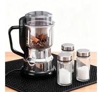 YIGECHENXIN Macinacaffè Elettrico per Cereali in Acciaio Inox, Macchina polverizzatrice con Spessore Regolabile, Mulino per Rompere i Chicchi, Bicchiere in Acciaio Inox Adatto ai Cereali