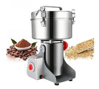 YIGECHENXIN Mulino a gravità Oscillante, Macinatore Elettrico in Acciaio Inossidabile da 2600W, Macchina per Macinazione a Secco, per Grano, Mais, Riso, Pepe, Erbe, Chicchi di caffè (800G)