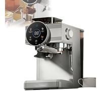 YIGECHENXIN Piccola Macchina per caffè Espresso elettrica da 20 Bar, Macchina per caffè Latte in Acciaio Inox Regolabile a 20 velocità, con macinacaffè con Touch Screen LCD